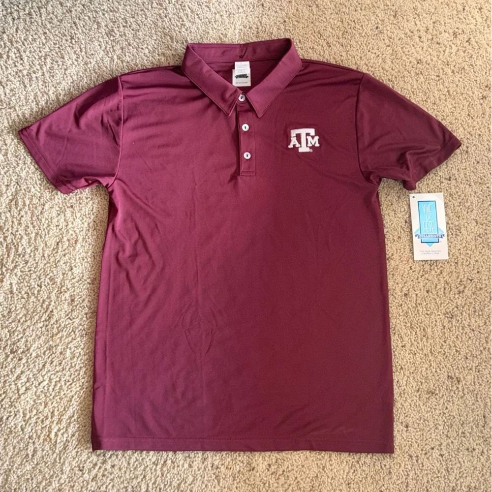 Kids’ Maroon Aggie Texas A&M Polo Shirt NWT